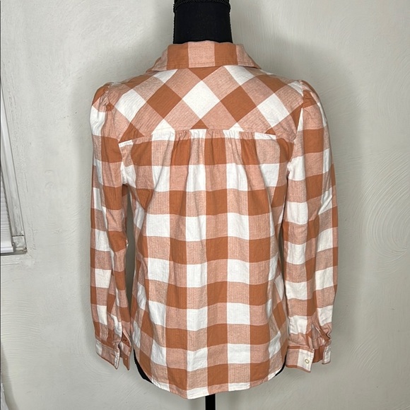 Loft Plaid Checkered Button Down Top Size XS - Picture 4 of 6